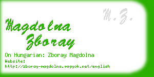 magdolna zboray business card